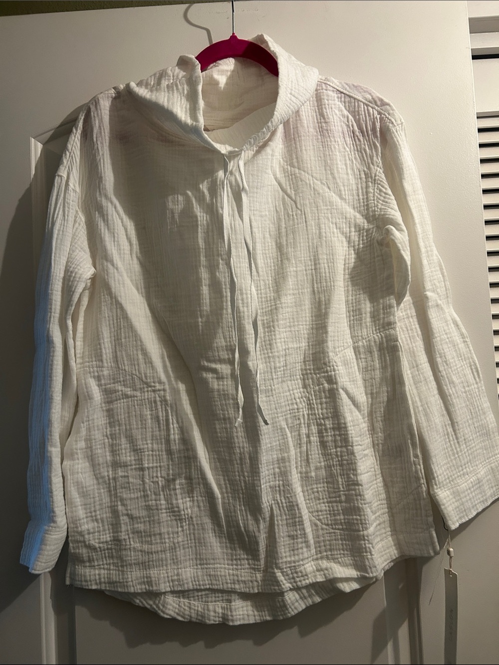 Caslon White 100% Cotton Lightweight High Neck Tunic
